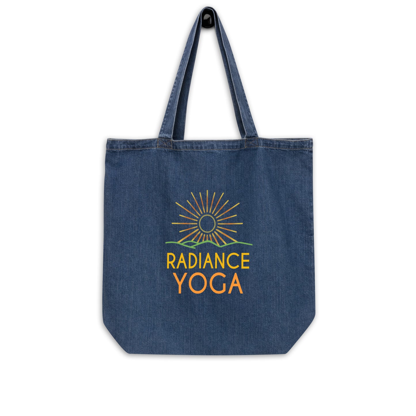 Organic denim tote bag